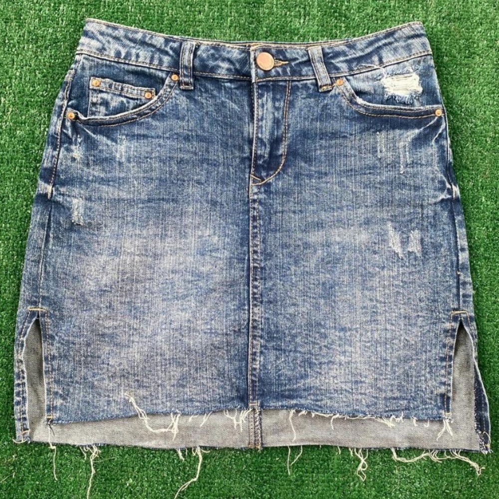Almost Famous High Rise Jean Skirt- Size 3